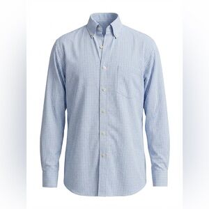 J Crew Men's Blue Checkered Shirt 100% cotton